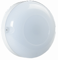Изображение Светильник светодиодный ДБП-12w с оптико-акустическим датчиком 4000K 840Лм IP54 круглый пластиковый белый  LDPO3-1002-012-4000-K01 