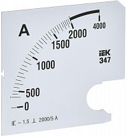 Изображение Шкала сменная для амперметра Э47 2000/5А-1.5 96х96мм IEK IPA20D-SC-2000 