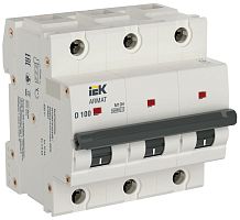 Изображение Выключатель автоматический модульный 3п D 100А M10H ARMAT IEK AR-M10H-3-D100 