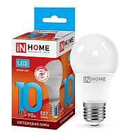 Изображение Лампа светодиодная LED-A60-VC 10Вт 230В E27 4000К 900Лм IN HOME 4690612020211 
