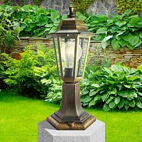 Изображение Светильник садово-парковый Оскар1 E27 напольный шестигранный под бронзу НТУ 06-60-001 бронза ЭРА Б0048103 