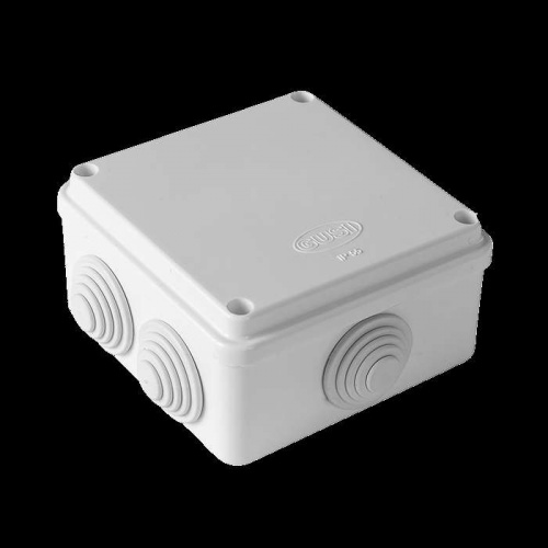 Изображение Коробка распределительная ОП 100х100х50мм IP55 крышка на винтах АБС пластик бел. ГУСИ С3В106 Б АБС Евро 