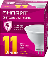 Изображение Лампа светодиодная 90 549 OLL-MR16-11-230-3К-GU5.3 PRO 90-240В ОНЛАЙТ 90549 