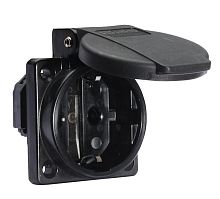 Изображение Розетка встраиваемая Schuko 16А 3п 250В IP54 черн. Bals 71097 