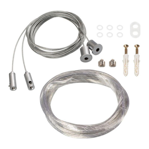 Изображение Подвес токопроводящий ARL-2x2m Set SILVER (Pad 9х2мм 2x18AWG) (провод 2х0.75) Arlight 019391(1) 