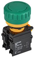 Изображение Кнопка "Грибок" 1НО+1НЗ MASTER поворотн. с фиксацией зел. IEK MI-BG60-11ZS-3-23-K06 