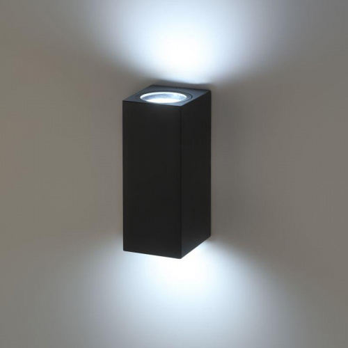 Изображение Подсветка декоративная WL38 BK MR16/GU10 (2 лампы по 35Вт) для интерьера фасадов зданий черн. Эра Б0054410 