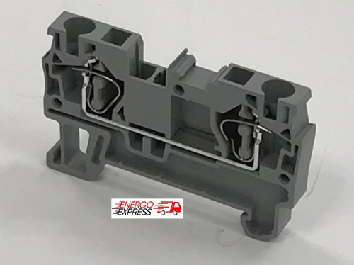 Изображение TP2.5-2-GY Клемма проходная серии TP, сечение 2.5мм2, 2 конт., сер.  SUPU 