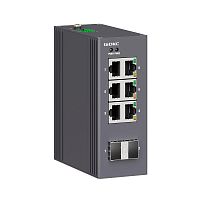 Изображение Коммутатор промышленный неуправляемый 2х100Base-X SFP слотов: 6х 10/100Base-T(X) портов RJ45 12-48В DC/18-30В AC с резервированием DKC N1000-2SFP6T-P2 