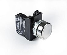 Изображение Кнопка нажимная круглая CM100DB (1НО) бел. EMAS CM100DB 