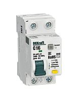 Изображение Выключатель автоматический дифференциального тока (АВДТ) 1P+N 16А 30мА A х-ка C ДИФ-103 6кА DEKraft 16347DEK 