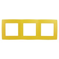 Изображение ЭРА 12-5003-21 Рамка на 3 поста, 12, жёлтый Б0019404 
