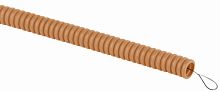 Изображение Труба гофрированная легкая ПВХ d16мм с протяжкой сосна (уп.25м) Эра Б0043211 