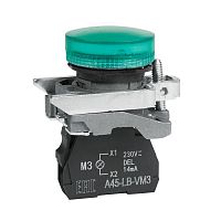 Изображение Лампа сигнальная OptiSignal D22 C4-L-M3 зел. металл 230-240VAC XB4BVM3 КЭАЗ 332174 