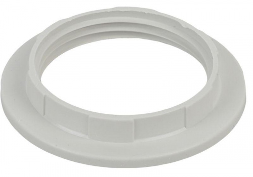 Изображение Кольцо для патрона E27 пластик бел. ACS KLC-E27-PLA-WH-IND ЭРА Б0043681 