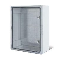 Изображение Корпус пластиковый ЩМПп 400х300х220 ABS УХЛ1 IP65 с прозр. дверцей и монтажной панелью Rexant 11-0413 