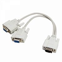 Изображение Переходник штекер VGA - 2 гнездо VGA (провод) сер. Rexant 17-6834 