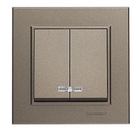 Изображение Выключатель 2-кл. СП Karea 10А IP20 зел. с подсветкой Makel 56052023 