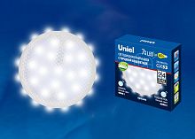 Изображение Лампа светодиодная LED-GX53-7W/4000K+4000K/GX53/PR PLB02WH 4000К призма торц. подсветка бел. свет картон Uniel UL-00006498 