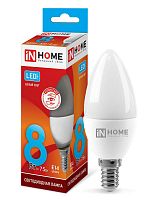 Изображение Лампа светодиодная LED-СВЕЧА-VC 8Вт 230В E14 4000К 720лм IN HOME 4690612020433 