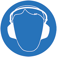 Изображение Знак М 03 "Работать в защитных наушниках" ф200мм пластик EKF pn-m-03 