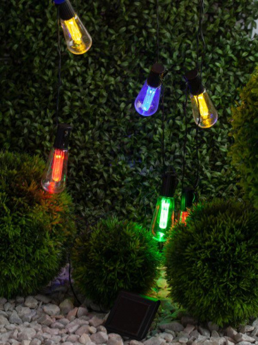 Изображение Гирлянда садовая 10 подсвечиваемых светодиодами лампочек ERAGS012-04 ЭРА Б0038504 