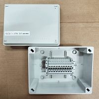 Изображение Коробка клеммная КСП-10 IP56 150х110х70 Express серая 10х0.5-2,5 кв.мм, 10 клемм винт, без сальников КСП-10/2,5-25103 