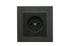 Изображение Розетка 1-м Karea LINE STAR без заземл. чер. Makel 86054022 