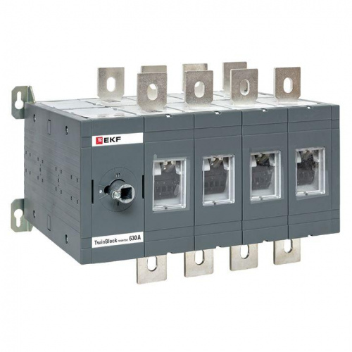 Рубильник 630A 4P реверсивный без рукоятки управления TwinBlock EKF tb-s-630-4p-rev Изображение Рубильник 630A 4P реверсивный без рукоятки управления TwinBlock EKF tb-s-630-4p-rev