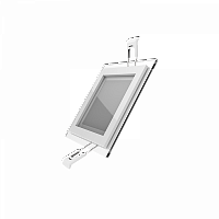 Изображение Светодиодный встраиваемый светильник Gauss, квадратный с декоративным стеклом,  6W 4000K 1/40 