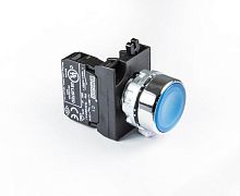 Изображение Кнопка нажимная круглая син. (1НО) EMAS CM100DM 