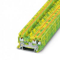Изображение Клемма 3-проводная проходная 1,5мм2 на DIN рейку JPT 1.5/S-TW-PE Push-in желто-зеленая 500V/17.5A  3208171WE WONKE ELECTRIC 