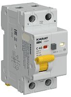 Изображение Устройство защиты от дугового пробоя с автоматическим выключателем дифференциального тока (УЗДП + АВДТ) 1P+N C 40А 30мА тип AC KARAT IEK KA-DP12-1-040-C-030-AC 
