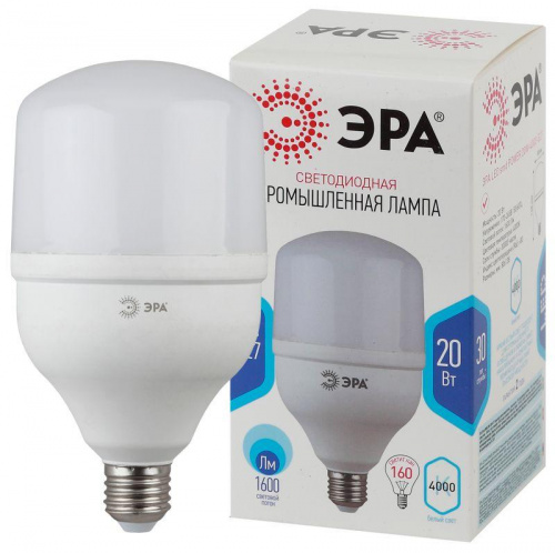 Изображение Лампа светодиодная LED POWER T80-20W-6500-E27 T80 20Вт колокол E27 холод. бел. ЭРА Б0049588 