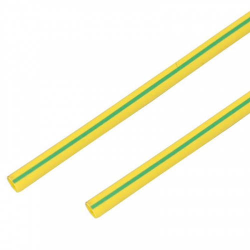 Изображение Трубка термоусадочная 10/5.0 мм желт./зел. 1м (уп.50шт) PROCONNECT 55-1007 