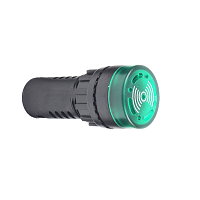 Изображение Зуммер с непрерывным сигналом OptiSignal Compact D22 С7-B-B3CL зел. с подсветкой 24В AC/DC КЭАЗ 362175 