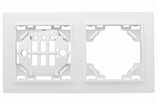 Изображение Минск Рамка 2-местная горизонтальная белая EKF  Basic  ERM-G-302-10 