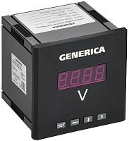 Изображение Вольтметр цифровой щитовой 1ф 96х96 LED GENERICA IDV21-5-1-0-LED-G 
