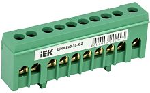 Изображение Шина PE "земля" в корп. изол. на DIN-рейку ШНИ-6х9-10-К-З IEK YNN10-69-10KD-K06 