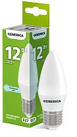 Изображение Лампа светодиодная C35 12Вт свеча 6500К E27 230В GENERICA LL-C35-12-230-65-E27-G 