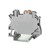 Изображение Клемма с размыкателем тестовые гнезда винтовой зажим 2 точки подключения 4кв.мм сер. DKC TUR-4-MT-P-P 