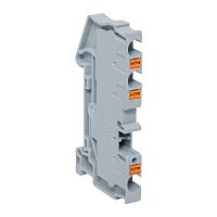 Изображение Клеммная колодка пружинная 4 Push-in 3 вывода серая PIT-4-3 