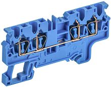 Изображение Клемма пружинная CX2.5-4 BU 2.5кв.мм четырехконтактная син. ARMAFIX IEK AF-CT40-00-4-K07-002 