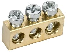 Изображение Шина нулевая сечение 6х9 3 отв. TEKFOR IEKTF-KP00D-SN-03 