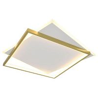 Изображение Светильник светодиодный Lima CLL-1-82-RC WH +GD 82Вт 3000К-6000К с пультом ДУ 500х500х55 бел./зол. Эра Б0069755 