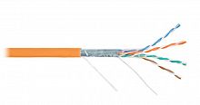 Изображение Кабель витая пара F/UTP кат.5e 4х2х24AWG solid LSZH оранж. (уп.305м) NIKOLAN NKL 2200C-OR 