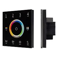 Изображение Панель Sens SMART-P67-MULTI Black (230В 4 зоны 2.4G) (IP20 пластик) Arlight 028322 