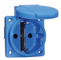 Изображение Розетка встраиваемая Schuko 16А 3п 250В IP54 Quick Connect син. Bals 71099 