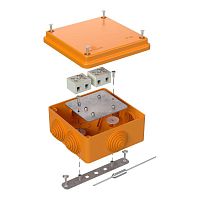 Изображение Коробка огнестойкая ОП 40-0300-FR6.0-4-П Е15-Е120 с термопредохранителем 100х100х50 Промрукав 40-0300-FR6.0-4-П 