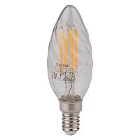 Изображение Лампа светодиодная LED 4Вт Е14 FILAMENT CLBW40, тепло-бел, прозр.витая свеча OSRAM  4058075055391 